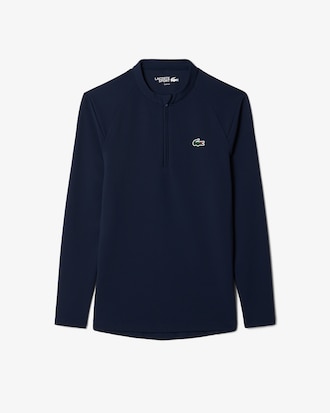 반집업 디자인의 슬림핏 스웻셔츠