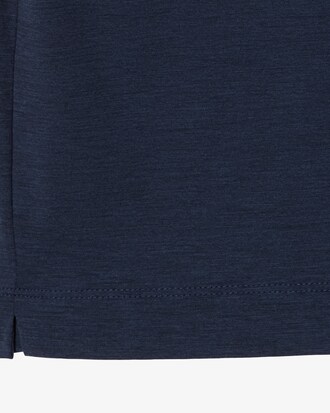 멜란지 반집업 반팔 폴로