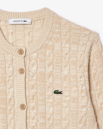 울혼방 케이블 가디건