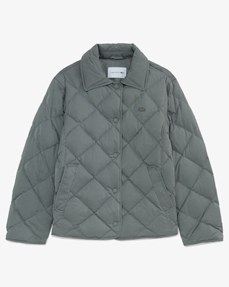 다이아퀼팅 경량 카라 다운