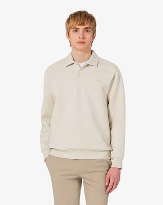 더블페이스 스냅 폴로형 스웻셔츠