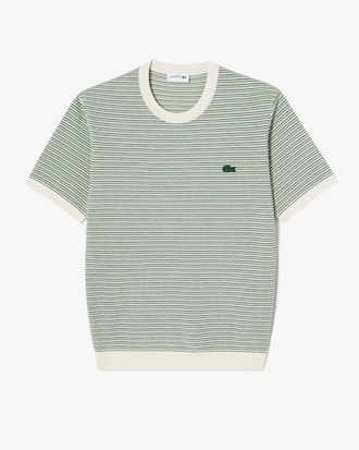 멀티 스트라이프 반팔 크루넥 풀오버