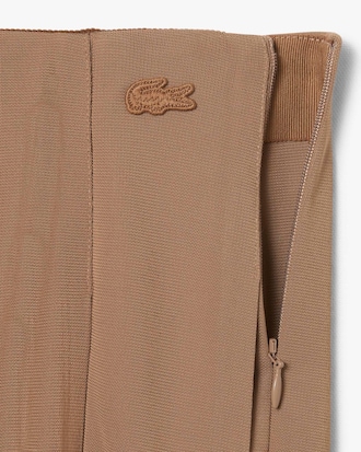 크레이프 플루이드 니 랭스 플리츠 스커트