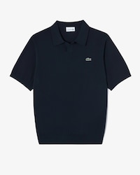 오픈카라 반팔 부클 스웨터 폴로 셔츠