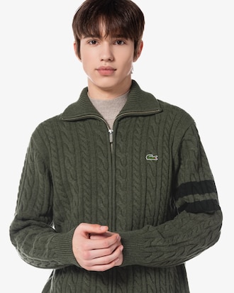 케이블 집업 가디건