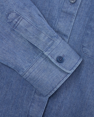 크롭 데님 아우터형 셔츠