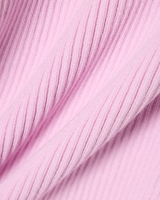 3D 립조직 오픈카라 스웨터