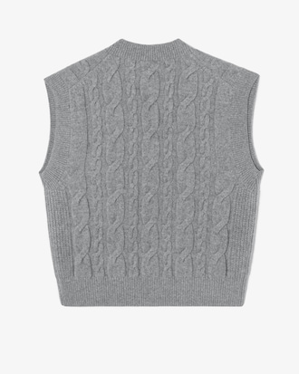 케이블 브이넥 베스트