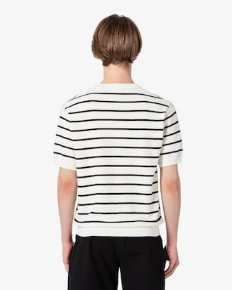 솔리드 반팔 크루넥 스웨터