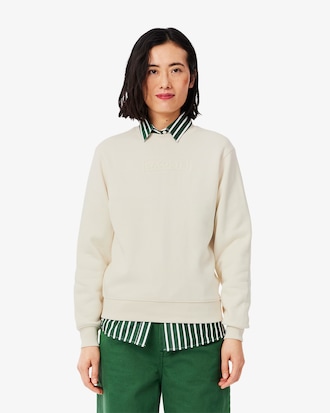 엠보 로고 크루넥 스웻셔츠