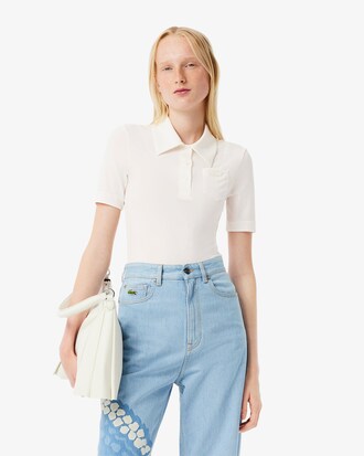 여성 슬림핏 버튼 폴로