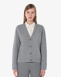 케이블 브이넥 가디건