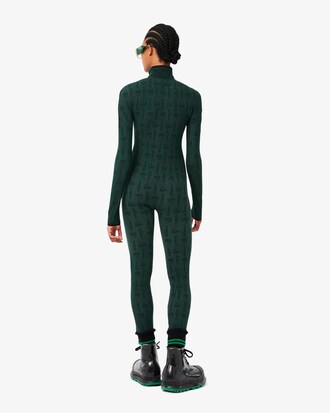 크록 프린트 점프수트