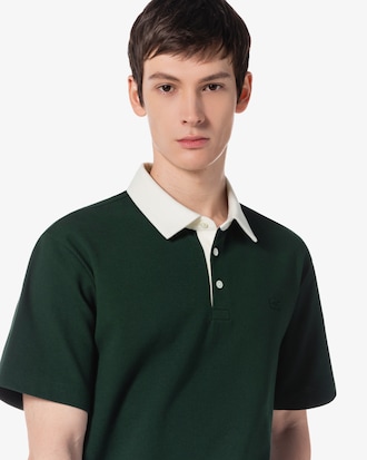 오버핏 밀라노 배색 카라 폴로 셔츠