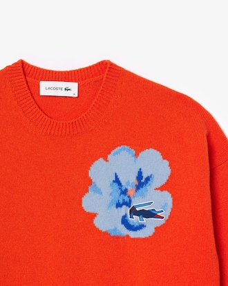 플라워 크록 크루넥 스웨터