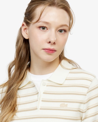 스트라이프 스웨터 폴로 셔츠