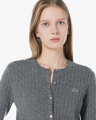 케이블 크루넥 가디건