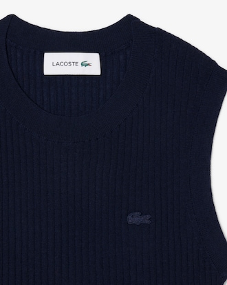 파인 메리노울 슬리브리스 스웨터