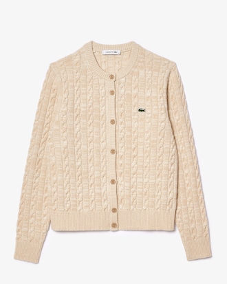 울혼방 케이블 가디건