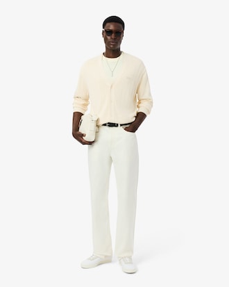 PARIS PACK 립조직 V넥 가디건