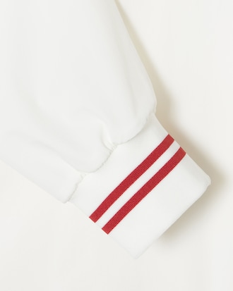 우븐 브이넥 스웻셔츠