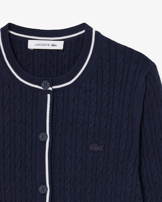 티핑 케이블 긴팔 가디건