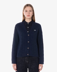 케이블 브이넥 가디건