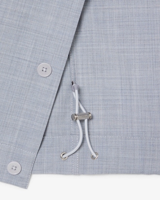 오픈 카라 울 블렌드 셔켓