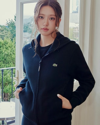 시그니처 테크니컬 피케 후드 집업