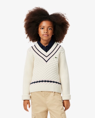 키즈 V넥 스웨터