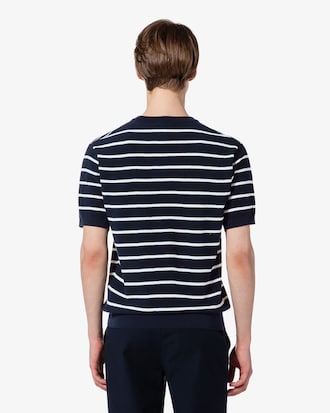 솔리드 반팔 크루넥 스웨터