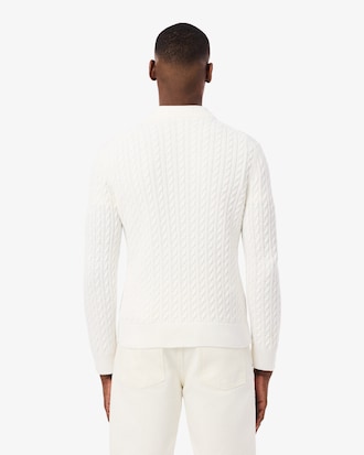 케이블 긴팔 크루넥 풀오버