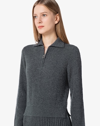 핏앤플레어 스웨터 드레스