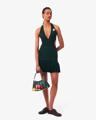 런웨이 스몰 렝글렌 크록 프린트 레더백