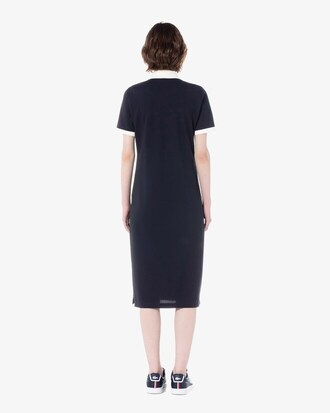 슬림핏 롱기장 피케 드레스