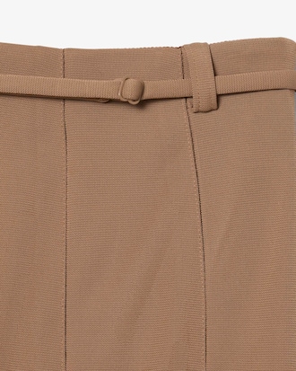 크레이프 플루이드 니 랭스 플리츠 스커트