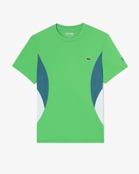 노박 부분 배색 반팔 티셔츠