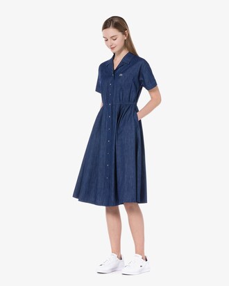 데님라이크 반팔 셔츠 드레스