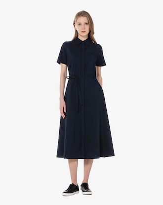 린넨 반팔 셔츠 드레스