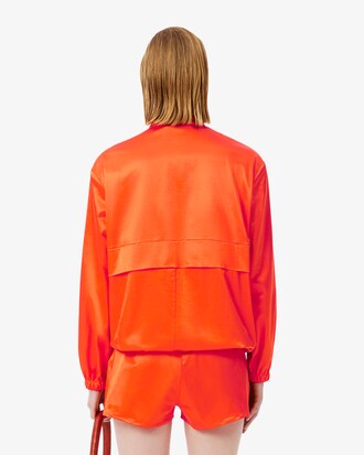 여성 샤이니 스포츠웨어 숏 재킷