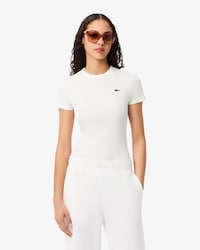 슬림핏 립조직 반팔 티셔츠