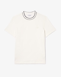 배색 팁핑 라인 매치 피케 티셔츠