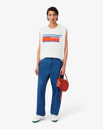 남성 미디엄 워싱 테일러드 데님 팬츠