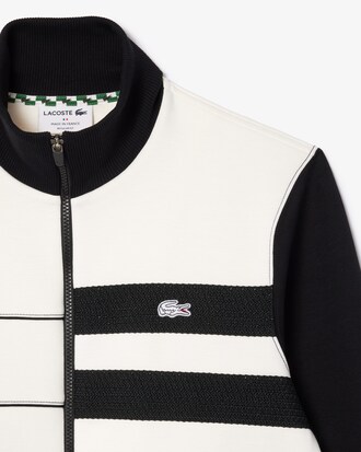 배색 텍스쳐 패널 매치 트랙 자켓