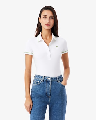 슬림핏 파이핑 디테일 폴로 셔츠