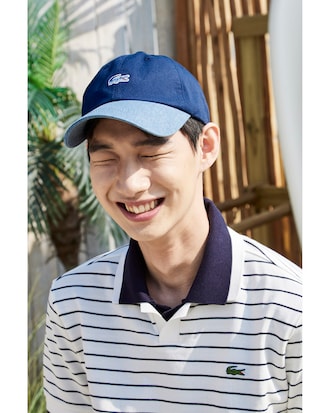 면 트윌 컬러블록 야구모자