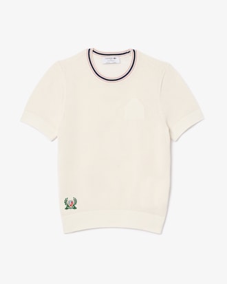 MIF 로고 메쉬 반팔 스웨터