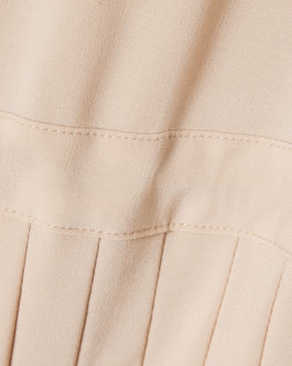 울 블렌드 반팔 폴로 드레스