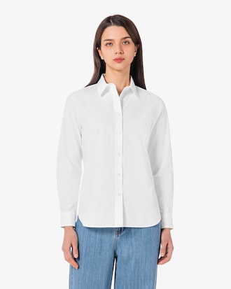 포플린 솔리드 셔츠