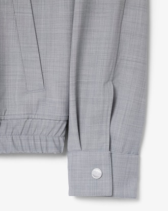 하이넥 가슴 절개 블루종